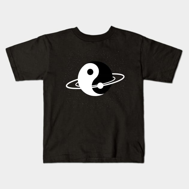 Space Yin Yang [Version 2] Kids T-Shirt by Greynvi